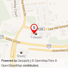 7-Eleven on Lee Hill School Drive, Fredericksburg Virginia - location map