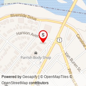 KFC on Hanson Avenue, Fredericksburg Virginia - location map