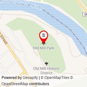Old Mill Park on , Fredericksburg Virginia - location map