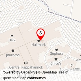 Chick-fil-A on Mall Court, Fredericksburg Virginia - location map