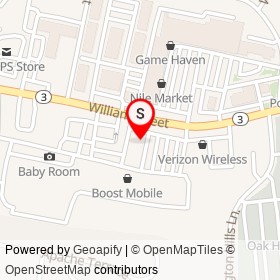 Cook Out on William Street, Fredericksburg Virginia - location map