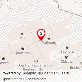 American Eagle Outfitters on Mall Court, Fredericksburg Virginia - location map