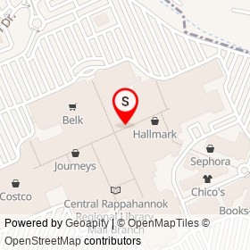 Hollister on Mall Court, Fredericksburg Virginia - location map