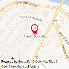 La Petite Spa on Wallace Street, Fredericksburg Virginia - location map
