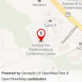 Holiday Inn Fredericksburg Conference Center on Sanford Drive, Fredericksburg Virginia - location map