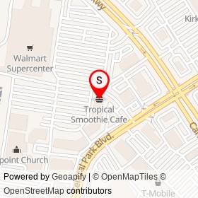 Tropical Smoothie Cafe on Central Park Boulevard, Fredericksburg Virginia - location map