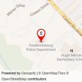Fredericksburg Police Department on Cowan Drive, Fredericksburg Virginia - location map