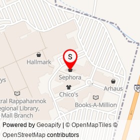 Sephora on I 95;US 17, Fredericksburg Virginia - location map