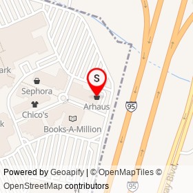 Arhaus on I 95;US 17, Fredericksburg Virginia - location map