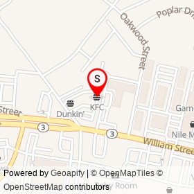 KFC on William Street, Fredericksburg Virginia - location map