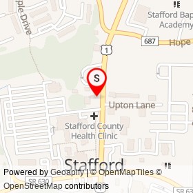 7-Eleven on Jefferson Davis Highway, Stafford Virginia - location map