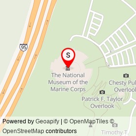 The National Museum of the Marine Corps on Marine Trail,  Virginia - location map
