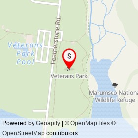 Veterans Park on Featherstone Road, Woodbridge Virginia - location map