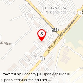 Super 8 Dufries/Quantico on Jefferson Davis Highway, Dumfries Virginia - location map