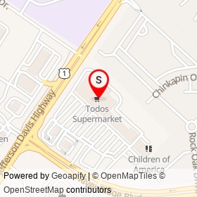 Todos Supermarket on River Ridge Boulevard, Woodbridge Virginia - location map