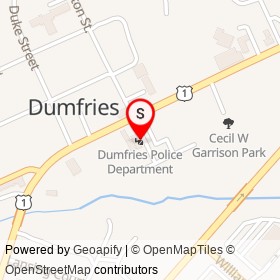 Dumfries Police Department on Whiskey Street, Dumfries Virginia - location map