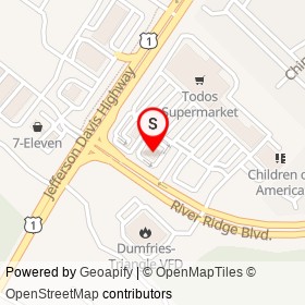 BB&T on River Ridge Boulevard, Neabsco Virginia - location map