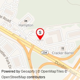 Waffle House on Dumfries Road, Dumfries Virginia - location map