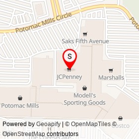 JCPenney on Potomac Mills Circle, Potomac Mills Virginia - location map