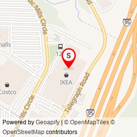 IKEA Restaurant on Potomac Mills Circle, Potomac Mills Virginia - location map