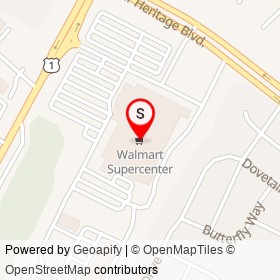 Walmart Supercenter on Jefferson Davis Highway, Dumfries Virginia - location map