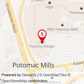 Tommy Hilfiger on Potomac Mills Circle, Potomac Mills Virginia - location map
