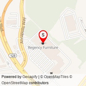Regency Furniture on Gordon Boulevard, Woodbridge Virginia - location map