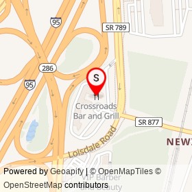 Crossroads Bar and Grill on Loisdale Road, Springfield Virginia - location map