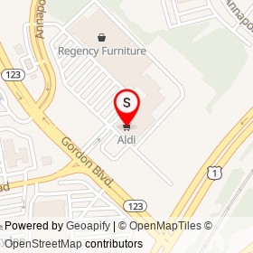 Aldi on Gordon Boulevard, Woodbridge Virginia - location map