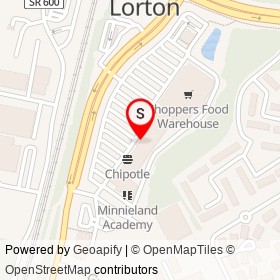 Quiznos on Lorton Market Street, Lorton Virginia - location map