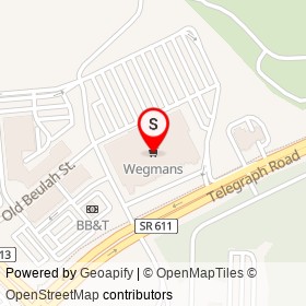 Wegmans on Hilltop Village Center Drive, Alexandria Virginia - location map