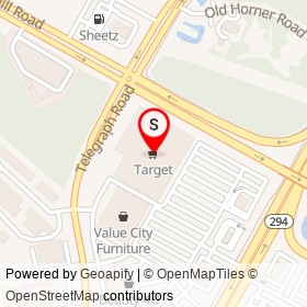 Target on Prince William Parkway, Woodbridge Virginia - location map