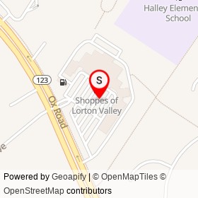 Shoppes of Lorton Valley on Ox Road, Lorton Virginia - location map