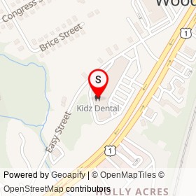 Kidz Dental on Jefferson Davis Highway, Woodbridge Virginia - location map
