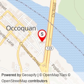 Bar J Chili Parlor and Restaurant on Mill Street, Occoquan Virginia - location map