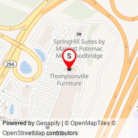 Thompsonville Furniture on Crossing Place, Woodbridge Virginia - location map