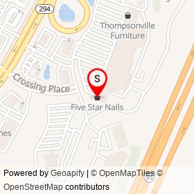 Five Star Nails on Crossing Place, Woodbridge Virginia - location map