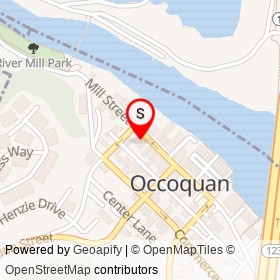 Occoquan Police Department on Mill Street, Occoquan Virginia - location map