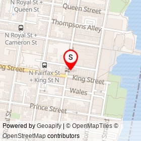Il Porto Ristorante on King Street, Alexandria Virginia - location map