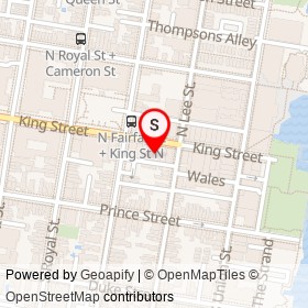 Principle Gallery on King Street, Alexandria Virginia - location map