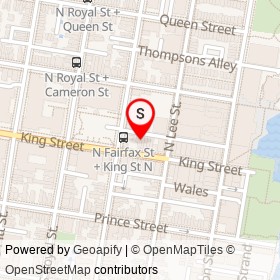 219 Restaurant on King Street, Alexandria Virginia - location map