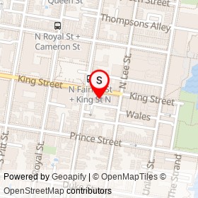 The Warehouse Bar & Grill on King Street, Alexandria Virginia - location map