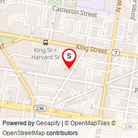 Old Town Sandwich Shop on South Peyton Street, Alexandria Virginia - location map
