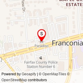 Paradiso on Franconia Road, Alexandria Virginia - location map