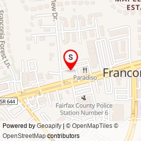 AmeriGo on Franconia Road, Alexandria Virginia - location map