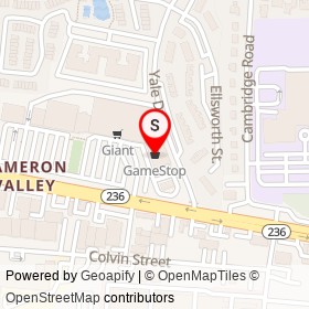 GameStop on Yale Drive, Alexandria Virginia - location map
