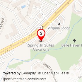 SpringHill Suites Alexandria on Richmond Highway, Alexandria Virginia - location map