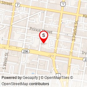 216 a Bed and Breakfast on South Fayette Street, Alexandria Virginia - location map