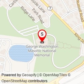 George Washington Masonic National Memorial on Callahan Drive, Alexandria Virginia - location map