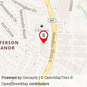 Voila Pastry & Cafe on North Kings Highway, Alexandria Virginia - location map